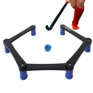 lot 13666 image: GIRISHIP Field Hockey Training Equipment, Adjustable Hockey Stick Handling Trainer for Puck Control and Coordination, Portable Stickhandling Training Tool, Elevated 5-Section