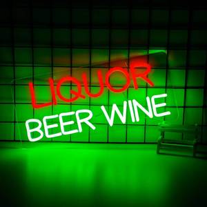lot 13675 image: Brineon Beer Neon Signs for Wall Decor Neon Lights for Man Cave Led Business Signs Suitable for Bar Pub Party Store Bistro Home Bar Birthday Gift Christmas Decor Size 16.1  7In(ZLD039-Beer Wine)