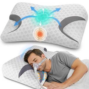 lot 13683 image: IKSTAR CPAP Pillow for Side Sleepers �� Fits All CPAP Mask Types �� Adjustable Memory Foam with Contoured Cutouts for Side, Back & Stomach Sleepers �� Reduces Air Leaks & Mask Pressure a Better Sleep