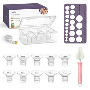 lot 14418 image: Nuliie 10PCS Silicone Flanges Insert Replacement Kit, Flange Sizing Kit 1718192021mm for 24mm FlangeShield Breast Pumps, Pumping Essential Kit for Moms