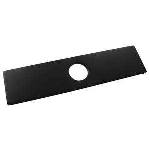 lot 14451 image: Biaungdo 10 Hole Cover Deck Plate, Matte Black Escutcheon Plate Stainless Steel Bathroom Faucet Plate Rectangle Faucet Cover Plate for 1 or 3 Hole Bathroom Vanity Sink Faucet