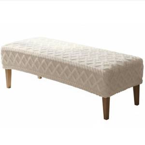 lot 14457 image: Gilprop Stretch Jacquard Beige Dining Bench Cover, Dustproof Removable Jacquard Bench Seat Protector Slipcover, Rectangle Soft Elastic Cover for Dining Room Living Room Bedroom Kitchen Hotel