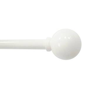 lot 15089 image: 48-84 Caf� Ball Curtain Rod White - Room Essentials�� Adjustable Metal Rod, Single, Painted Finish, 5 Pieces
