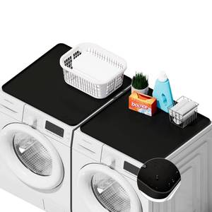 lot 15107 image: SEIRI 1pcs Washer and Dryer Covers for The Top, 26 x 26 Silicone Dryer Top Protector Mat Non-Slip Waterproof Washing Machine Cover Protector Top Load for Laundry & Kitchen (Black)