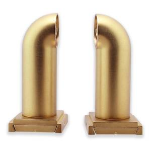 lot 16157 image: BlastHome� Luxury French Return Room Darkening Brackets �� Premium Quality, Heavy Metal �� Fits Only Signature Collection Curtain Rods (Rod Not Included) �� 1 14 Large Diameter, Set of 2 �� Brushed Gold