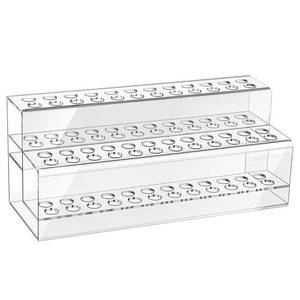 lot 16171 image: Kifmurase 48 Holes Pen Display Stand, Acrylic Pencil Holder for Craft Shows, Clear Makeup Brush Rack, Beaded Eyebrow Art Brush Organizer, Makeup Tool Organizer for School Office Home Retail Store