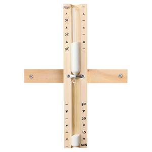 lot 16197 image: 30 Minute Sauna Sand Timer, 30 Min Rotating Wooden Sauna Hourglass with White Sand, Reloj De Arena, Heat Resistant Sand Clock Hour Glass Timer for Sauna SPA Room