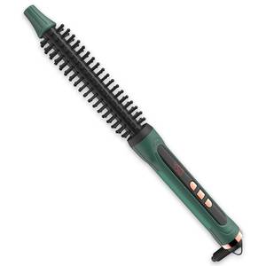 lot 16211 image: BANGMENG Mini Thermal Round Brush, 0.35 Inch Barrel Volume Heat Styling Brush for Men and Women Short Thin Curly Straight Hair, Heated Curling Iron,12 Temperature Setting (0.95 Inch with Bristles)