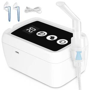 lot 16217 image: Portable Nebulizer - Nebulizer Machine for Adults and Kids, Nebulizer for Breathing Treatment Timing Function Nebulizer with Mouthpiece Adults&Chlid Masks for Home Travel