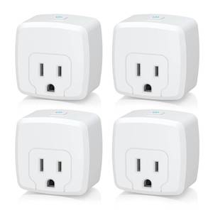 lot 16219 image: HBN Smart Plug Mini 15A, WiFi Smart Outlet Works with Alexa, Google Home Assistant, Remote Control with Timer Function, No Hub Required, ETL Certified, 2.4G WiFi Only, 4-Pack