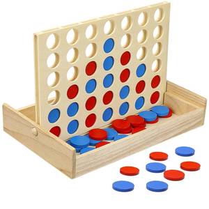 lot 16226 image: JOYPRO Wooden 4 in a Row Game, Kid Board Games for Kids 5 6 8 10 12 Year Olds, Travel Games for Kids and Adults, 2 Player Classic Family Board Games for Christmas Birthday Gift Coffee Table Decor