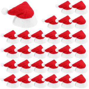 lot 16229 image: Eshylala 30 Pcs Mini Santa Claus Hats - Christmas Lollipop Candy Party Supplies
