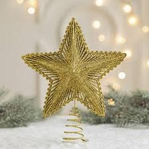 lot 14474 image: Gold Christmas Tree star topper