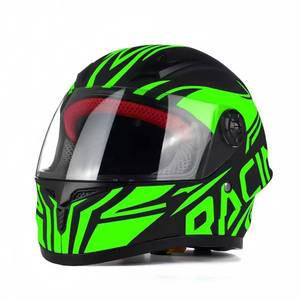 lot 1189 image: TTMiku Kids Full Face Motorcycle Helmet, Motocross ATV Dirt Bike Go-Kart 4-Wheeler Street Offroad Motorbike Helmet, DOT Approved (Green, Large)