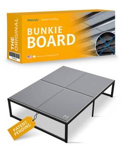 lot 1219 image: Meliusly Heavy Duty 10mm Bunkie Board Full Size (54x75) Patent Pending Low Profile Bed Board Design - Breathable, Noise Minimizing, Moisture Resistant Bunkieboards, Low Profile Bed Support