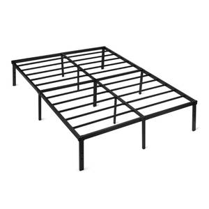 lot 1221 image: Amazon Basics - Metal Bed Frame, Non-Foldable Platform Bed, Easy Assembly, Full, 54W x 75L in, Black