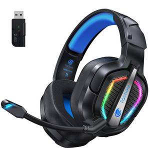 lot 2362 image: Fachixy FC-200 Wireless Gaming Headset with Mic for PS5, PS4 - Bluetooth 5.4 & 2.4GHz Gaming Headphones with Low Latency, 50-Hrs Battery Foldable Gamer Headset for Laptop, Switch and Mobile