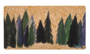 lot 3562 image: KorhLeoh Christmas Pine-Trees-Snowflake Welcome-Doormat,Non Slip Coir Entry Doormat Festival Rugs Decration 17 x 29