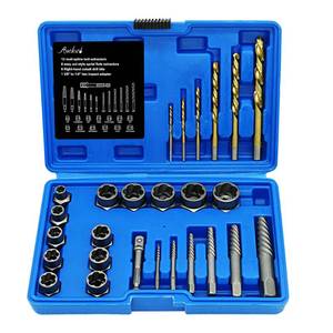 lot 3609 image: Axelord Screw Extractor Set, 26 Pieces Bolt Extractor Kit & Left Hand Drill Bit Kit, Easy Out Bolt Extractor Set with Hex Adapter for Broken, Damaged, Rusted, Rounded-Off Bolts, Nuts & Screws