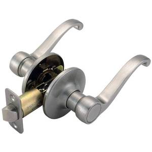 lot 4354 image: Design House 781831 Scroll Passage Hall and Closet Door Lever Satin Nickel