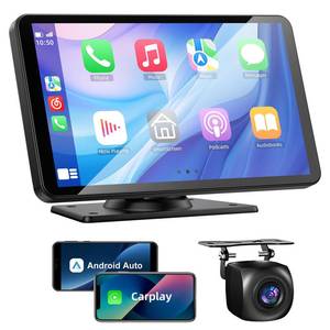 lot 4362 image: VUKARUAL Wireless Carplay and Android Auto Screen for Car, 7 HD Portable Touch Screen Car Stereo with Bluetooth, Backup Camera, Navigation, Mirror Link for All Vehicles