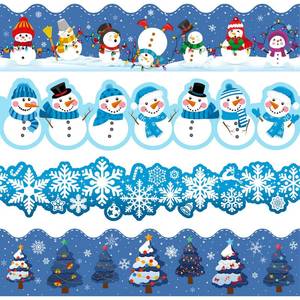 lot 4367 image: Outus 63ft Winter Bulletin Board Borders Snowflake Borders for Bulletin Board Holiday Classroom Decorations for School Office