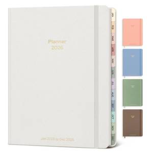 lot 4381 image: Verveorig 2026 Planner Weekly and Monthly, Jan.2026 - Dec.2026, Linen Hardcover Calendar 2026 Agenda Planner Daily To Do List Notebook with Monthly Tabs, 6 x 8.3, Elegant Ivory