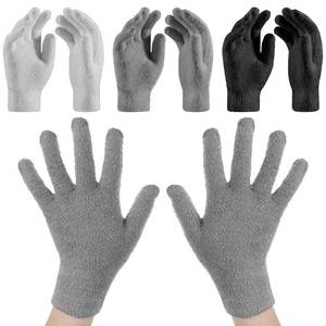 lot 4385 image: 3 Pairs Moisturizing Aloe Gloves for Dry Hands Overnight Aloe Spa Infused Hydrating Cracked Hand Moisturizer Gloves for Women Men Chapped Skin(Vintage Color)