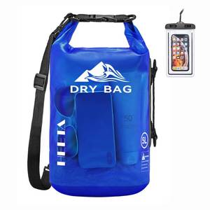 lot 4388 image: HEETA Dry Bag Waterproof for Women Men, Roll Top Lightweight Dry Storage Bag Backpack with Phone Case for Travel Swimming Boating Kayaking Paddle Board Camping Beach Accessories (Navy Blue, 20L)