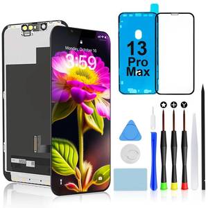 lot 4395 image: Brinonac for iPhone 13 Pro Max Screen Replacement Kit, 6.7 Full HD Retina LCD Display COF Touch Screen Digitizer Assembly Set with Repair Tools, Waterproof Adhesive, Tempered Glass