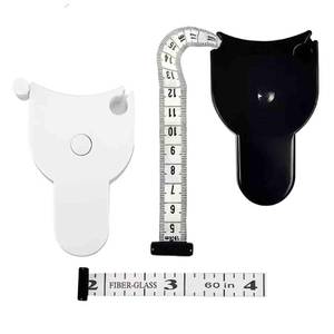 lot 4410 image: Perfect Body Tape Measure - 60 Inch Automatic Telescopic Tape Measure - Retractable Measuring Tape for Body Waist, Hip, Bust, Arms, and More (White & Black- 60 inch)