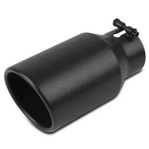 lot 5336 image: Vurkcy 3 inch Inlet Exhaust Tip, 4.5 Outlet 9 Overall Length Stainless Steel Exhaust Tail Pipe, Bolt-On, Polished Tailpipe, Black(Fit for Tailpipe Outlet is 3, must OD not the ID)