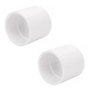 lot 6258 image: HayEastdor 2PCS 2 Inch White PVC Pipe Coupling Adapter Pipe Fitting Couplers Socket x Socket for Sprinkler, Drip Irrigation System, Pipes Extension HE050-2