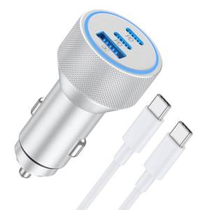 lot 6274 image: WODENTA for iPhone 171615 Pro Max Car Charger, 67W 3-Port Fast USB C Car Charger Power Cigarette Lighter Adapter with 3FT USB C to C Cable for iPhone 1717 ProAir1615 Pro MaxPlus16e, iPad