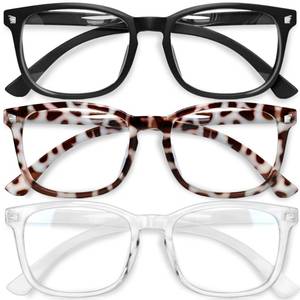 lot 6311 image: Gaoye Stylish Blue Light Glasses for Woman - Computer Glasses for Blue Light Blocking - Lightweight Frames - 3 pack