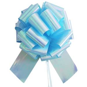 lot 6429 image: 1Pc 12Inch Giant Gift Bow Big Christmas Iridescent Metalic Bow Big Bow for Present - Perfect Large Gift Bow for Bikes,Appliances,Showers,Table Decorations & Events (Sky Blue)