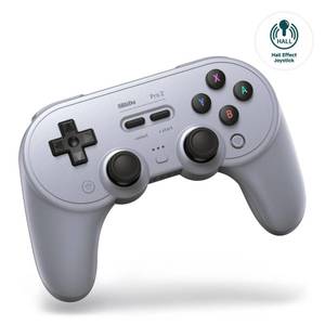lot 6468 image: 8BitDo Pro 2 Bluetooth Controller for SwitchSwitch 2, Hall Effect Joysticks, 2 Pro Back Paddle Buttons, Wireless Gaming Controller for Switch, PC, Android, and Steam Deck & Apple (Gray Edition)