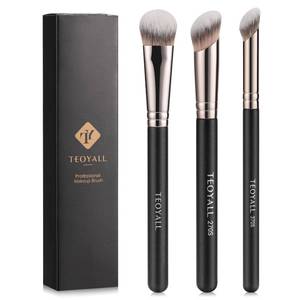 lot 6470 image: TEOYALL Contour Conceal Brush Set, 3PCS Angled Synthetic Under Eye Concealer Brush for Blending Setting Buffing with Liquid, Cream and Powder Cosmetic (270S370SAngled)