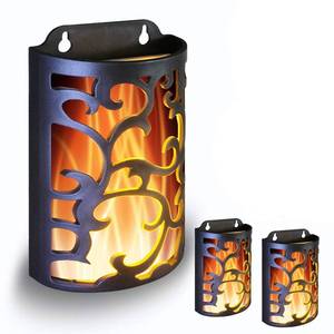 lot 6475 image: WRalwaysLX Decorative Lanterns with Timer, Candle Light Flameless Candles IndoorOutdoor Wall Sconces,Flickering Flames Wall Light for Hallway, Bathroom,Use 3AA Battery(NOT Included),3 Pack