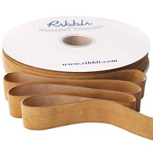 lot 6477 image: Ribbli Khaki Velvet Ribbon 1 Inches Continuous 25 Yard Spool Khaki Christmas Ribbon for Gift Wrapping Crafts Home Decor