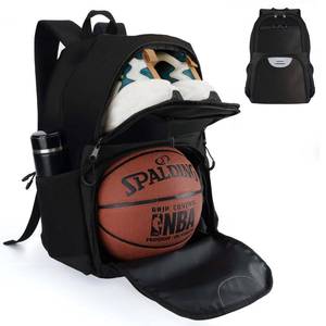 lot 6481 image: Tidyfy Soccer & Basketball Sports Bag - Basketball Backpack with Separate Ball & Shoes Holder Compartment, Soccer Basketball Football & Volleyball Bag with Large Capacity