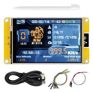 lot 6487 image: Freenove Bitcoin Miner NMMiner NerdMiner, ESP32 CYD 4.0 Inch Touch Display, 320x480 Pixel TN TFT LCD Screen ST7796 Driver, Dual-core 32-bit 240 MHz Microcontroller WiFiBT, C Code LVGL Tutorial