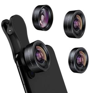 lot 6493 image: KEYWING Phone Camera Lens 3 in 1 Phone Lens Kit, 198 Fisheye Lens  120 Super Wide-Angle Lens  20x Macro Lens for iPhone Samsung Android Smartphone Black 3in1