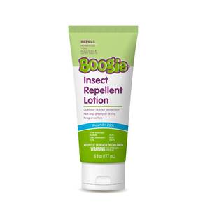 lot 6498 image: Boogie Insect Repellent Lotion, Keep Mosquitoes, Ticks and Flies Off, DEET Alternative Repellent, Up to 14-Hour Protection, Fragrance-Free, Odorless Lotion, 6 Ounce