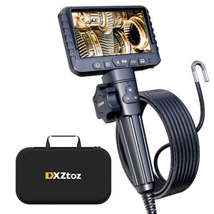 lot 7062 image: DXZtoz 10FT Articulating Borescope with Light, Two-Way Steering Industrial Endoscope Inspection Camera 0.33in Fiber Optic Snake Camera Waterproof for Electriction Wall Pipeline Inspection