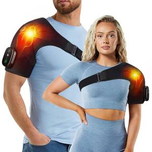 lot 7096 image: Heated Shoulder Wrap with Massage, Shoulder Heating Pad for Rotator Cuff Frozen Shoulder, Cordless Shoulder Heating Pads Shoulder Massager with Heat