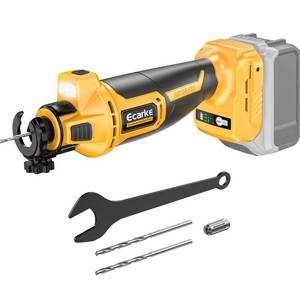 lot 7102 image: Ecarke Cordless Drywall Cutting Tool Compatible with DeWALT Battery Ecarke Up to 30000 RPM Brushless Router 20v Saw with 3 Speed Adjustable,Drywall Rotary Tool for Sheetrock,Wood,Plywood(Tool Only)