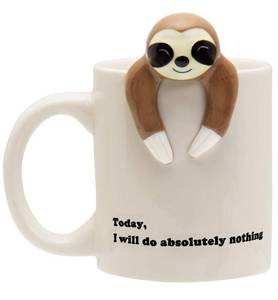 lot 7107 image: Decodyne Funny Sloth Coffee Mug - Cute Sloth Gifts For Coworkers Women & Men - White Elephant Gifts for Adults, Funny Office Present