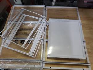 lot 7117 image: White Wall Mount Drying Rack- no hardware