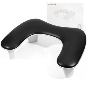 lot 7128 image: LIONVISON Arm Rest for Nails Tech U Shaped - Comfortable Manicure Nail Hand Rest Pillow Cushion, PU Leather Nail Armrest Stand for Acrylic Nail Art Tech, Quick Installation, Black
